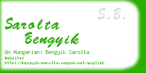 sarolta bengyik business card